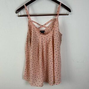 Torrid Tank Top Womens Size 00
Heart Sleeveless Blouse Large
Camisole Pink Black